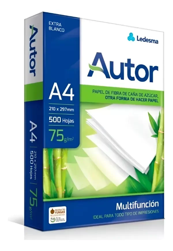 Producto - PAPEL MULTIFUNCIÓN A4 75G BLANCO MARCA AUTOR 500 HOJAS