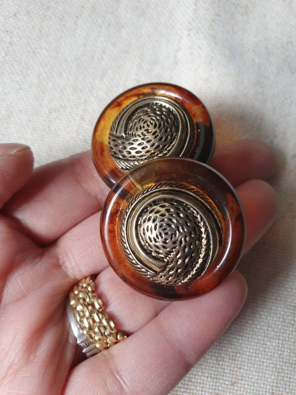 Producto - Aros Clips Gold Caramel - 5