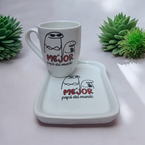 Producto - taza bombe + tostada papá