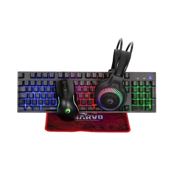 Producto - COMBO GAMER MARVO 4 EN 1 (Teclado RGB + Mouse RGB + Auricular + Mouse)