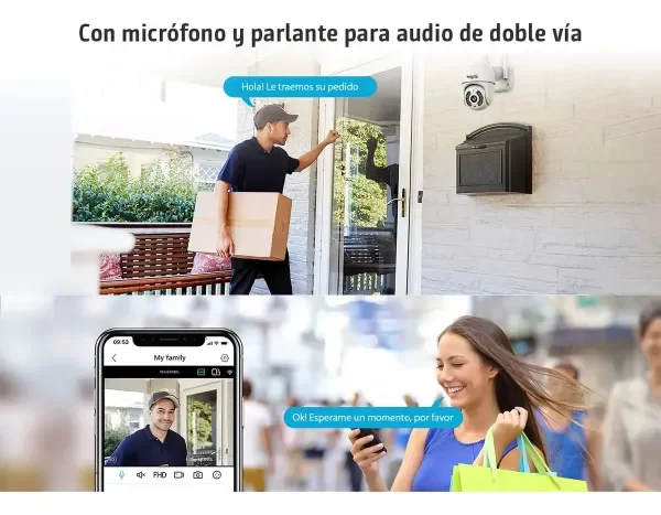 Producto - Camara De Seguridad IP WiFi Exterior Nisuta NSIC54 Lente 4MP 2K - 2