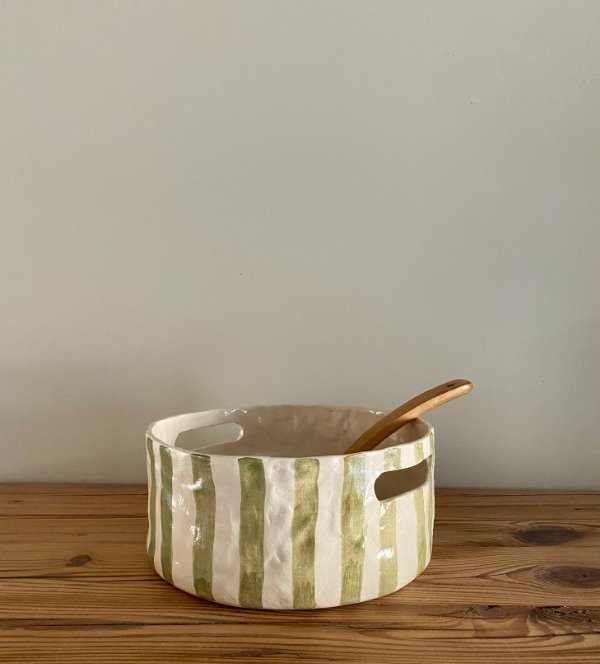 Producto - Ensaladera Lola Rayas finas tamaño mediano - A PEDIDO