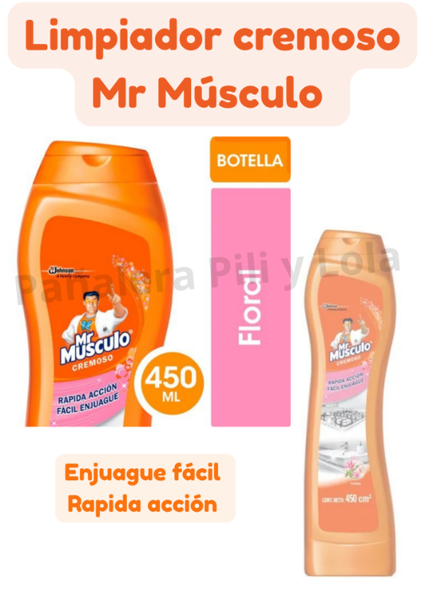 Producto - Limpiador cremoso Mr Músculo floral 450 ml
