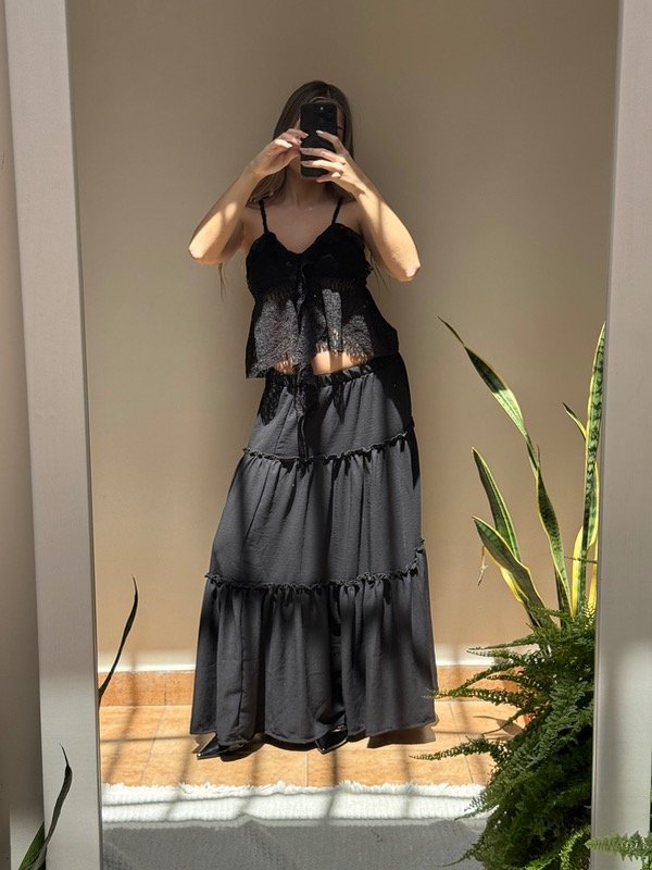 Producto - POLLERA BOHO NEGRA