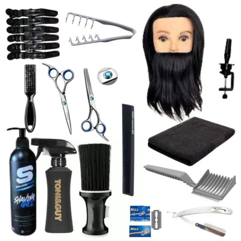 Producto - Kit de herramientas para Barberia + Cabeza de practica