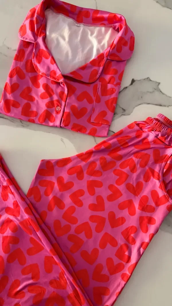Producto - Camisero Corazones fucsia adultos manga corta - 0