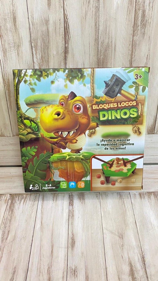 Producto - Juego de mesa y habilidad- Bloques dinos locos- Wi