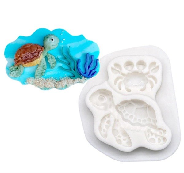 Producto - Molde de silicona cangrejo tortuga marina