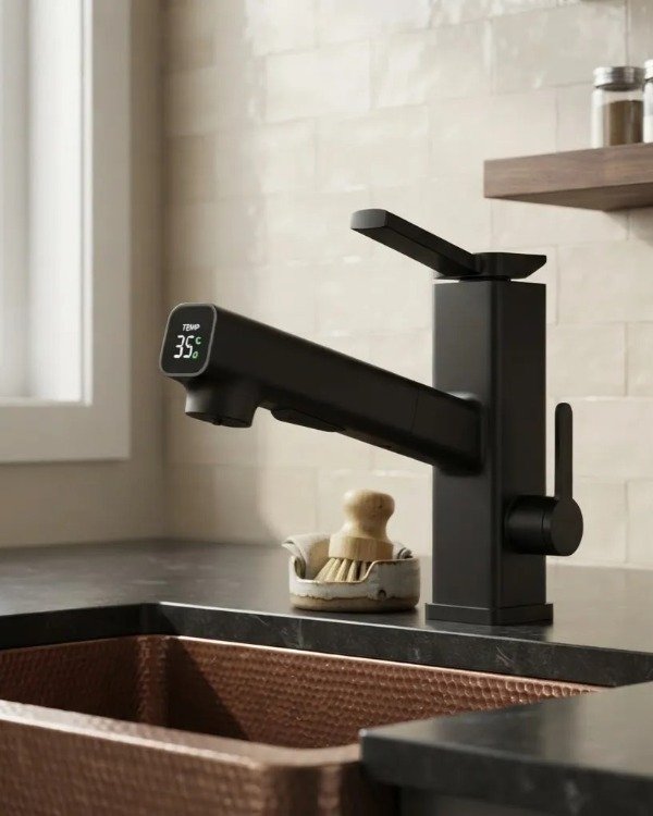 Producto - Grifería Monocomando Inteligente Con Display Led Y Extensible Premium - 3