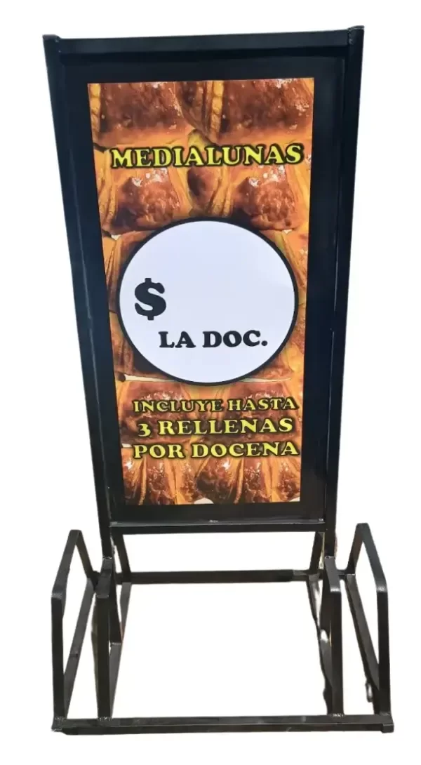 Producto - Cartel De Pie Pesado - Bicicletero Para 2 Ruedas