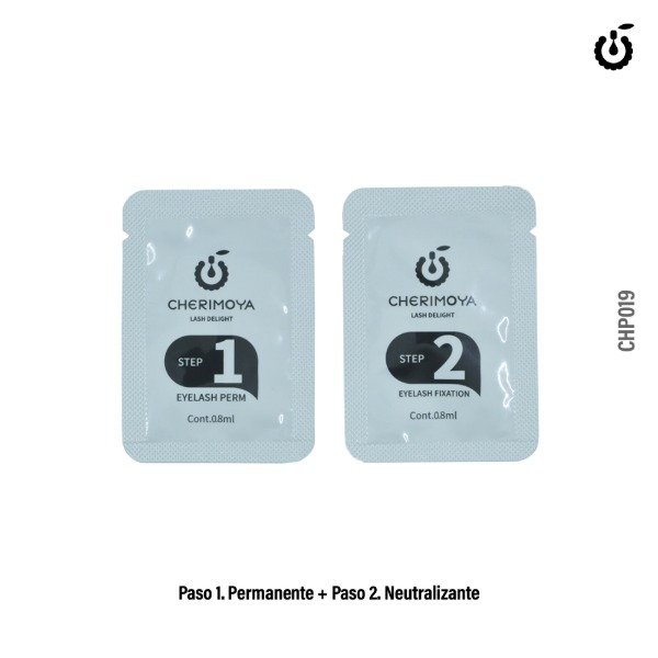 Producto - Monodosis de Permanente + Fijador para Lifting 0.8ml (CHP019-20) CHERIMOYA