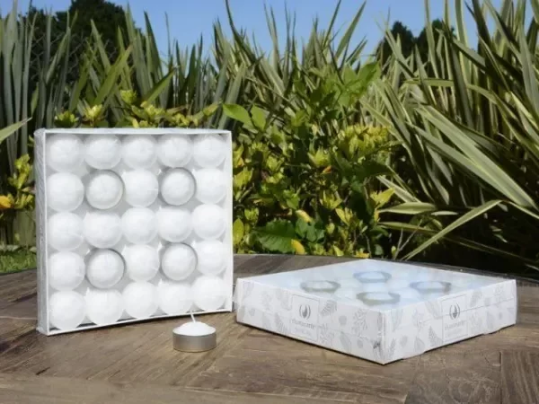 Producto - Velas de Noche Blancas Iluminarte x 50 Unid.