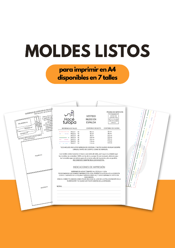 Producto - VESTIDO CON NUDO EN ESPALDA + VIDEO TUTORIAL - 1
