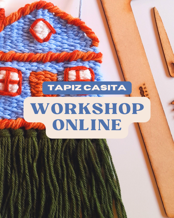 Producto - Workshop Online Tejido en Telar Tapiz Mini Casita Guia descargable + Video - 0