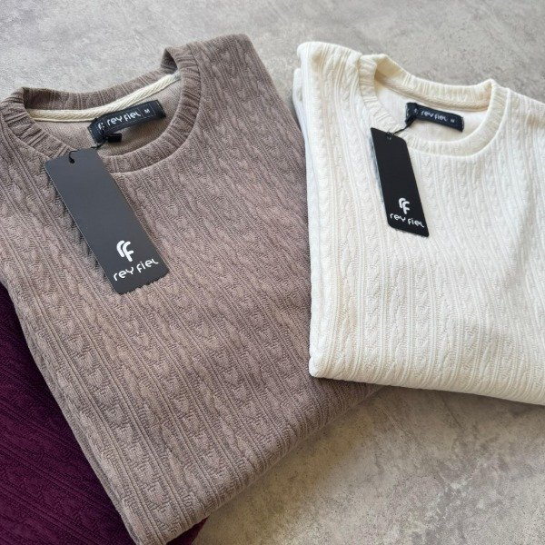 Producto - SWEATER TEJIDO VISON CLARO - 1