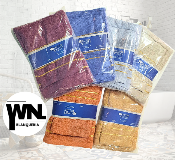 Producto - TOALLA Y TOALLON CLOVER ALGODÓN