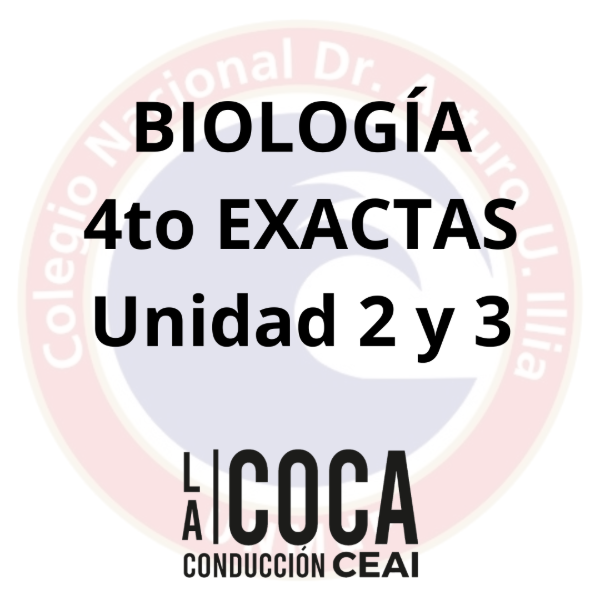 Producto - Biología 4to EXACTAS - Unidad 2 y 3