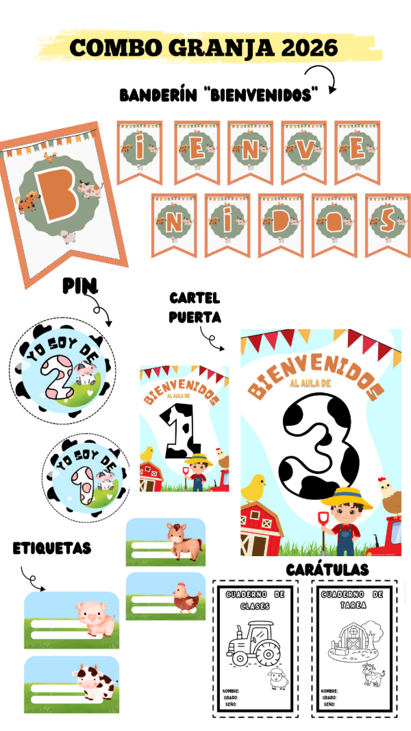 Producto - COMBO GRANJA 2026. Primer ciclo