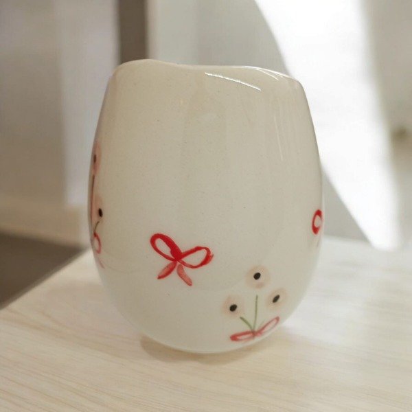 Producto - Ovo ceramica premium flores y moño