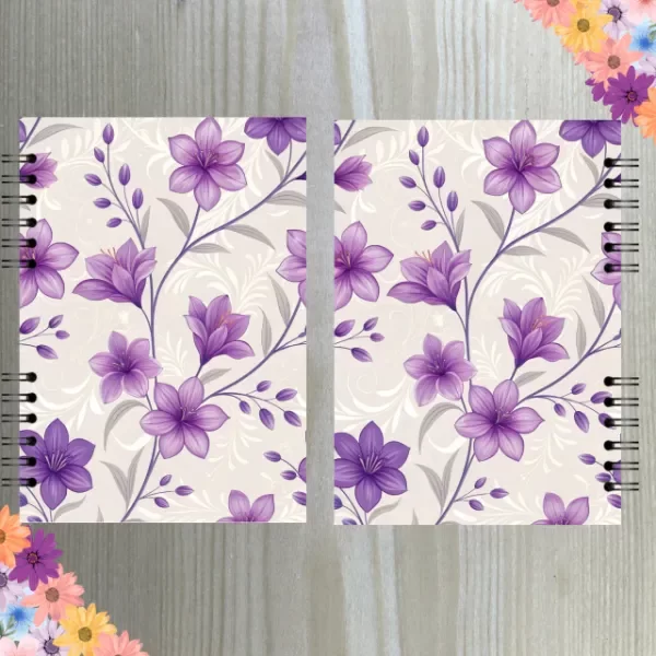 Producto - Cuaderno Flores violeta A4