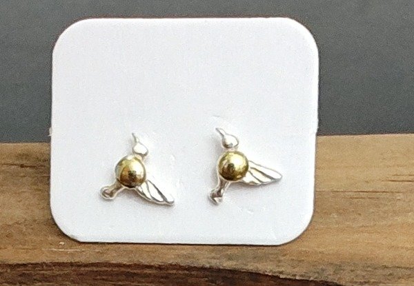 Producto - Aro Colibrí Plata 925 con circulo oro bajo