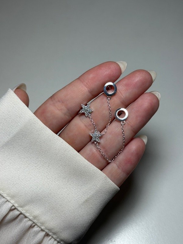 Producto - Aros con doble dije y cadenitas - 2