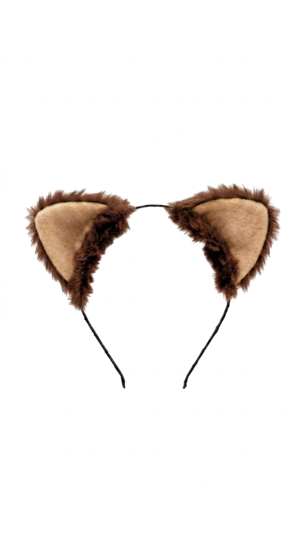 Producto - Vincha de lobo (lobito) o gato con orejas cortas triangulares - 3