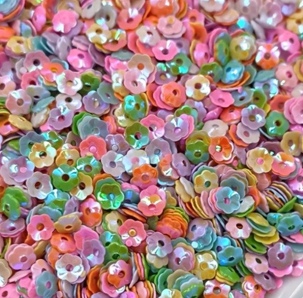 Producto - Lentejuelas Flores Multicolor