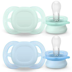 Producto - Set Chupete Avent ultra start x2 Silicona 0-2M celeste