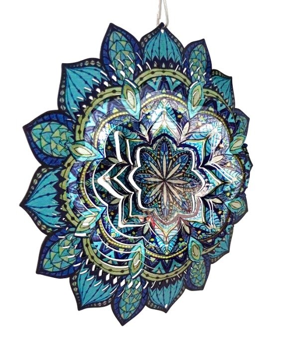 Producto - Giraviento mandala importado 15 cm azul