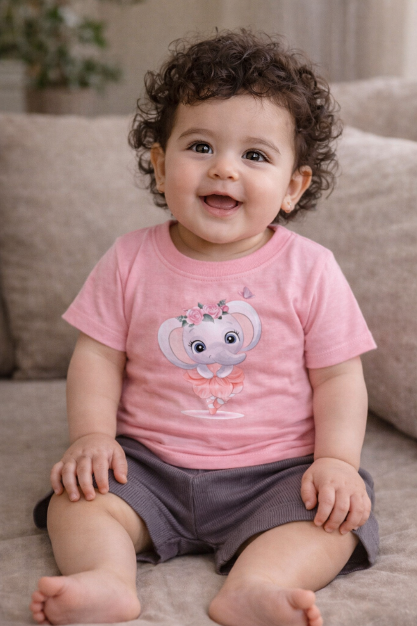 Producto - Remera jersey rosa elefante