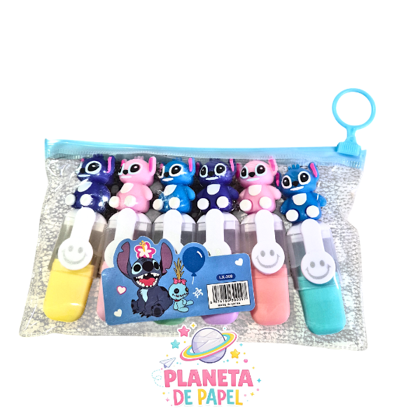 Producto - Resaltador pastel stitch x6