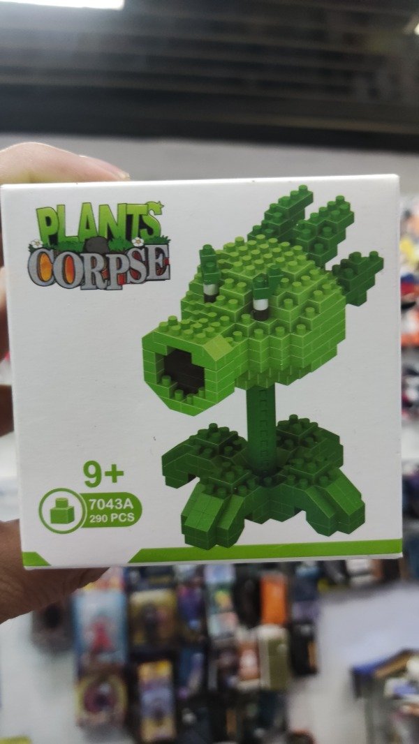 Producto - Rompecabezas Micro Bricks Lboyu Planta VS Zombie Lanzaguisantes 7043A