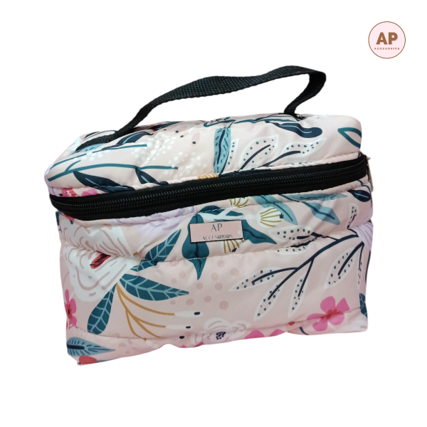 Producto - NECESER VALIJA FLORES ROSAS PASTELES