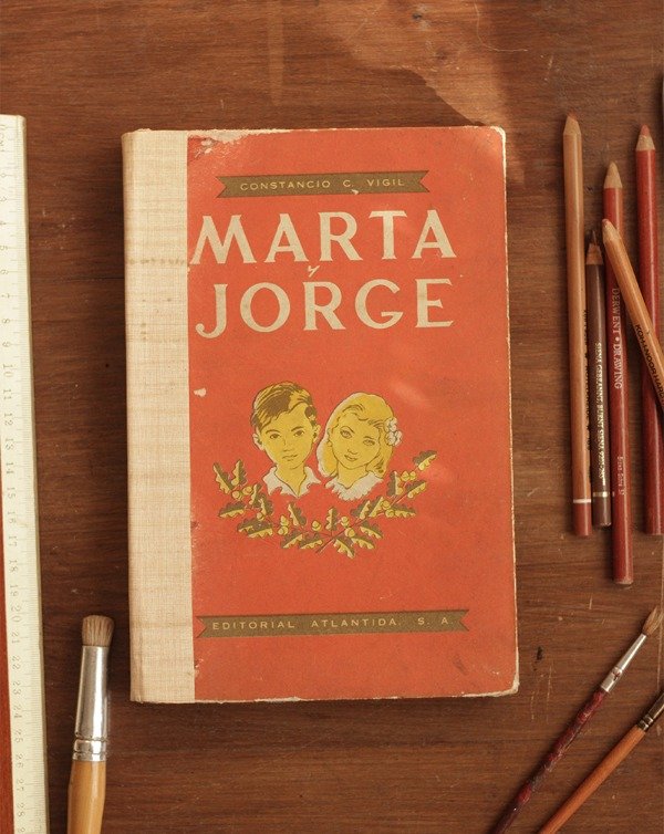 Producto - Libro Escolar Antiguo "Marta y Jorge"