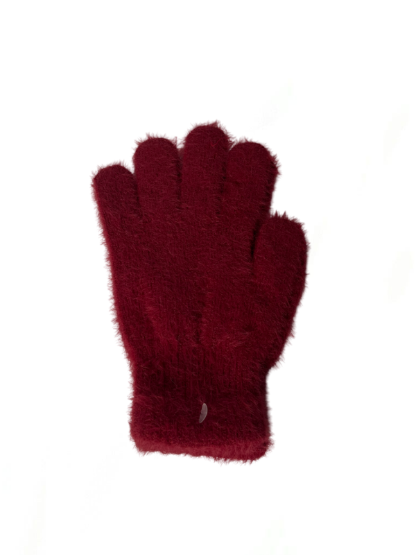 Producto - Guantes simil angora bordo