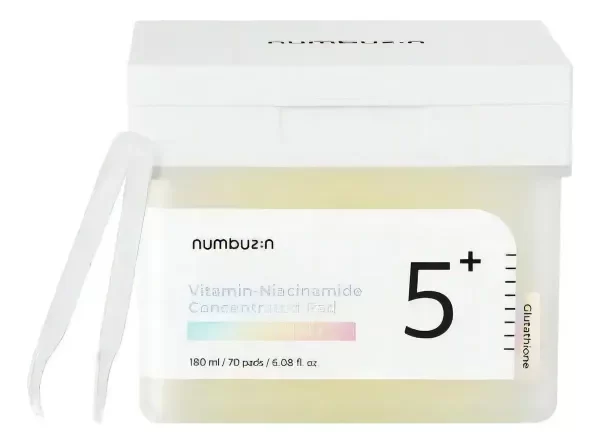 Producto - Numbuzin No.5+ Glutathione Vitamin Concentrated Toner Pads (70Pads)