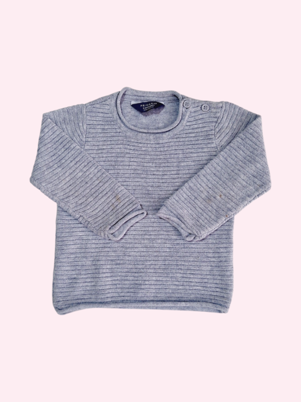 Producto - Sweater gris claro acanalado Primark 3/6 meses