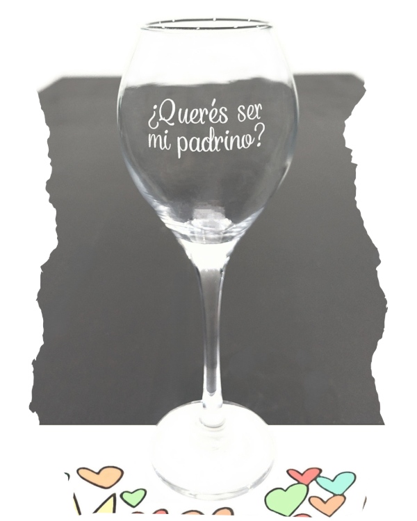 Producto - Copa prestige querés ser mi padrino - querés ser mi madrina