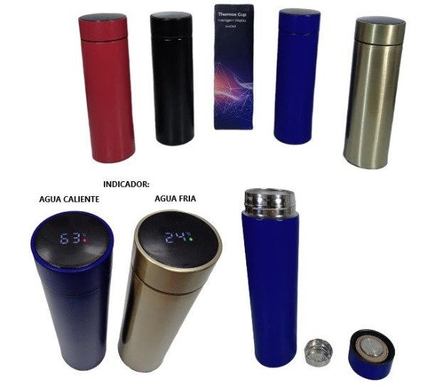 Producto - Botella Termo 500ML c/termometro Led