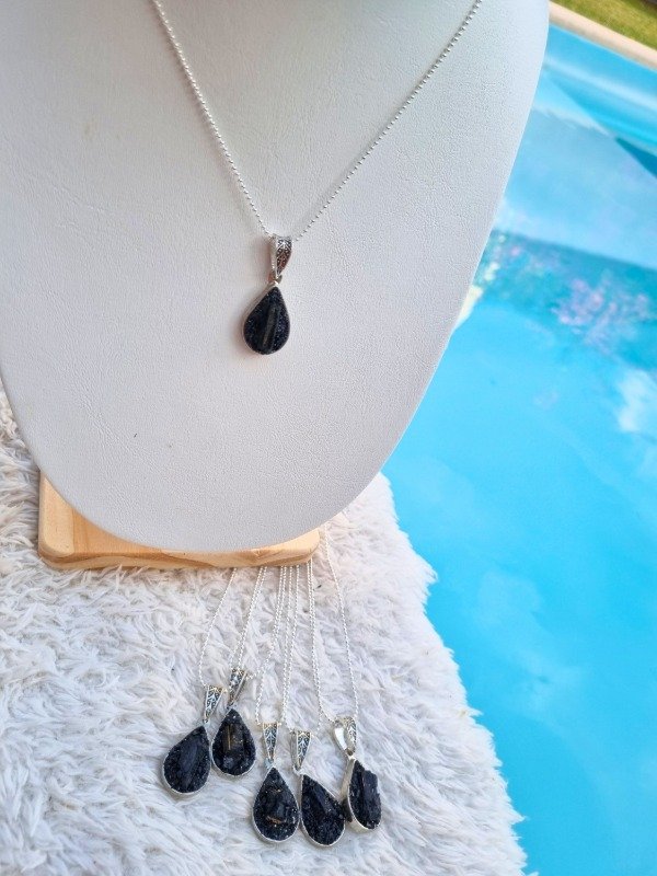 Producto - COLLAR AB Y DIJE GOTA TURMALINA