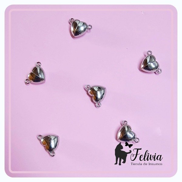 Producto - Imán Corazón Plateado