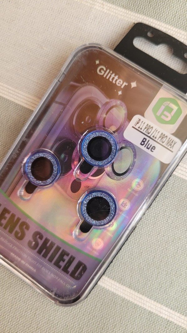 Producto - Iph 11 pro y iph 11 pro max / iph 12 pro protector de camara brillo azul