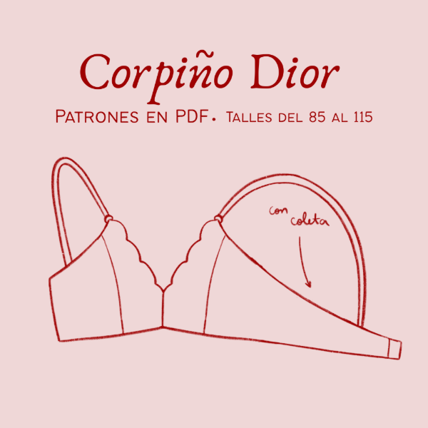 Producto - Molde PDF - Corpiño pinza Dior