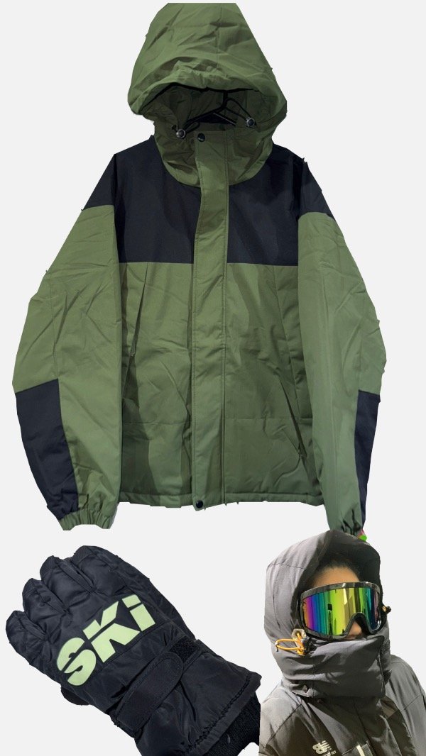 Producto - Promo campera térmica impermeable T:L + guantes  + antiparras