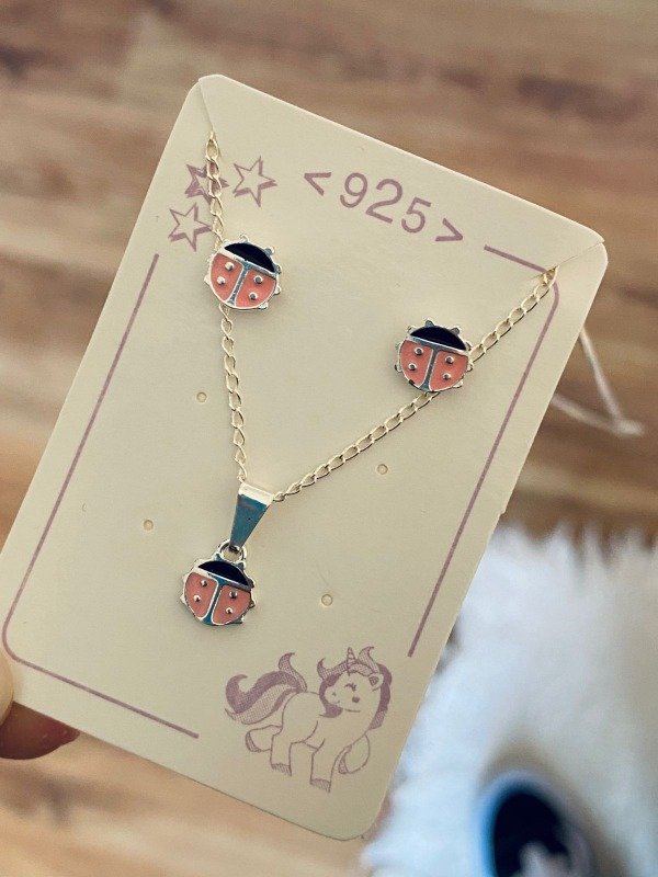 Producto - CONJUNTO VAQUITA ROSA PLATA