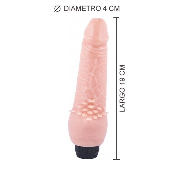 Producto - Dildo Con Vibrador - Contiene Escamas (19cm x 4cm)