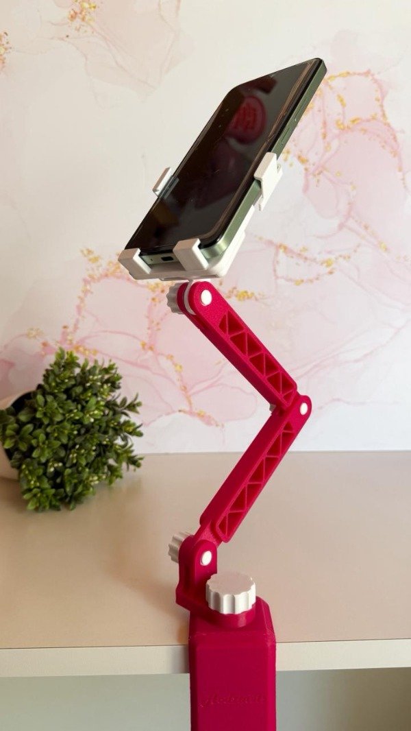 Producto - Tripode para celular fucsia y blanco