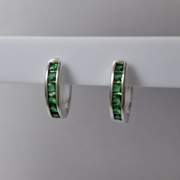 Producto - Argollitas cuadraditos verdes