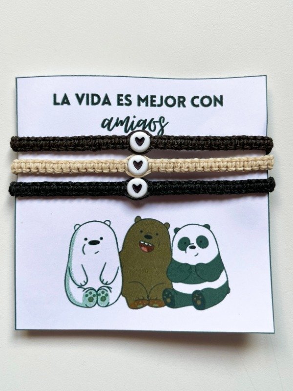 Producto - PULSERAS OSITOS AMIGOS X3